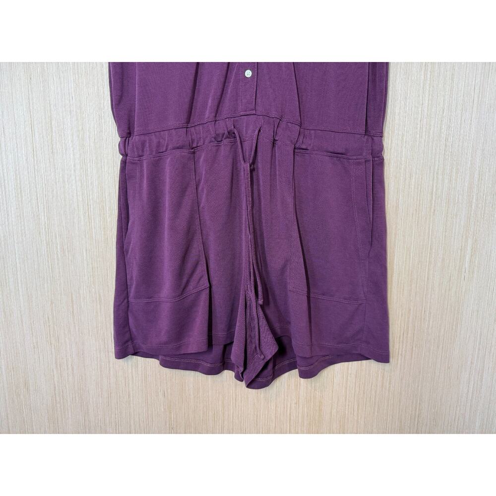 Lou & Grey Modal Blend Romper Womens Large Stretch Drawstring Minimalist Comfy - Picture 4 of 13